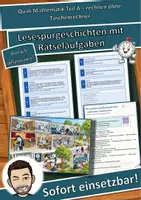 Vorschau - Arbeitsblätter - Quali Mathematik Teil A – rechnen ohne Taschenrechner – Lesespurgeschichte mit Prüfungsaufgaben (Klasse 9) - Deckblatt