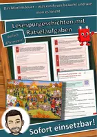 Vorschau - Arbeitsblätter - Das Martinsfeuer – was ein Feuer braucht und wie man es löscht – Lesespurgeschichte mit Rätselaufgaben (Klasse 8) - Deckblatt