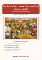 Vorschau - Arbeitsblätter - Das Martinsfeuer – was ein Feuer braucht und wie man es löscht – Lesespurgeschichte mit Rätselaufgaben (Klasse 8) - Seite 1