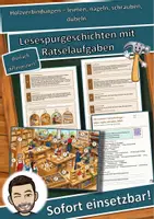 Vorschau - Mal- und Bastelvorlagen - Holzverbindungen – leimen, nageln, schrauben, dübeln – Lesespurgeschichte mit Rätselaufgaben (Klasse 6) - Deckblatt