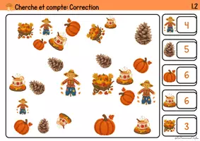 Aperçu - Apprentissages en autonomie - Cherche et compte: automne - Page 3