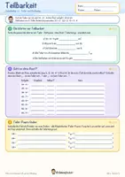 Vorschau - Arbeitsblätter - Teilbarkeit, ggT & kgV Mindmap + 4 Arbeitsblätter mit Lösungen + Lernvideo (QR) – Teiler, Primzahlen - Seite 2