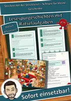 Vorschau - Arbeitsblätter - Stricken mit der Strickliesel – Schnüre für kleine Geschenke – Lesespurgeschichte mit Rätselaufgaben (Klasse 3) - Deckblatt