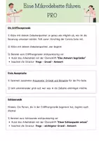 Vorschau - Arbeitsblätter - Mikrodebatten führen (Arbeitsblätter und Bewertungsbogen) - Deckblatt