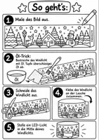 Vorschau - Mal- und Bastelvorlagen - Weihnachten basteln | Windlichter | Kunst Vertretungsstunde Klasse 1-4 Winter - Seite 1