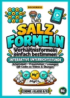 Vorschau - Stundenentwürfe - Salzformeln - Interaktive Unterrichtsstunde mit QR-Codes, Videos & Übungen | Verhältnisformeln einfach bestimmen Sek I - sofort einsetzbar - Deckblatt