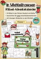 Vorschau - Arbeitsblätter - Wichtel Adventskalender - 24 Deutsch und Mathe-Rätsel (Klasse 1) #wichtelzeitbyextraklasse - Deckblatt