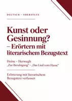 Vorschau - Stundenentwürfe - Unterrichtssequenz Q1: Kunst oder Gesinnung? – Erörtern mit literarischem Bezugstext (5 Stunden, politische Lyrik, Aufgabenart IIIB) - Deckblatt