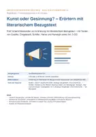 Vorschau - Stundenentwürfe - Unterrichtssequenz Q1: Kunst oder Gesinnung? – Erörtern mit literarischem Bezugstext (5 Stunden, politische Lyrik, Aufgabenart IIIB) - Seite 1