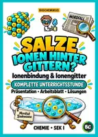 Vorschau - Stundenentwürfe - Salze - Ionen hinter Gittern? Problemorientierte Unterrichtsstunde Chemie (Kl. 8) | Aufbau von Salzen, Ionengitter & Ionenbindung | Mordfall Badewanne, Arbeitsblatt, Hefteintrag & Lernzielkontrolle - sofort einsetzbar inkl. Lösungen - Deckblatt
