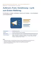 Vorschau - Stundenentwürfe - Unterrichtssequenz Q2: Aufbruch, Front, Versöhnung – Lyrik zum Ersten Weltkrieg (5 Stunden, Begleitheft, Kompetenzcheck) - Seite 1