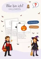 Vorschau - Spiele - Wer bin ich Halloween | Ratespiel | differenziert | Zusatz - Deckblatt