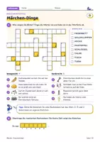 Vorschau - Arbeitsblätter - Märchen-Rätselkiste | Klasse 5–6 | 10 Spiele und Rätsel mit Lösungen, LRS-Fassung und S/W - Seite 1