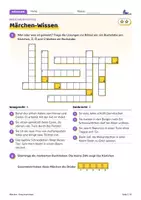Vorschau - Arbeitsblätter - Märchen-Rätselkiste | Klasse 5–6 | 10 Spiele und Rätsel mit Lösungen, LRS-Fassung und S/W - Seite 2
