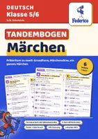 Vorschau - Arbeitsblätter - Märchen Tandembogen | Präteritum zu zweit üben, sofort prüfen | 3 Bögen | LRS | Klasse 5–6 - Deckblatt