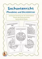 Vorschau - Mal- und Bastelvorlagen - Deckblätter für alle Themen des Sachunterrichts - Mandalas - Deckblatt