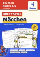 Vorschau - Spiele - Märchen Brettspiel | Präteritum | 60 Karten, 2 Stufen | Lösung auf der Rückseite | LRS | Klasse 5–6 - Deckblatt