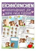 Vorschau - Mal- und Bastelvorlagen - Materialpaket Schulanfang Eichhörnchenklasse - Deckblatt