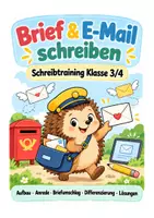 Vorschau - Arbeitsblätter - Brief & E-Mail schreiben Klasse 3/4 | Schreibtraining mit Aufbau, Anrede, Briefumschlag, Differenzierung & Lösungen - Seite 1