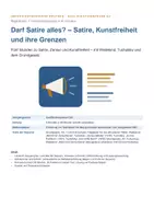 Vorschau - Stundenentwürfe - Unterrichtssequenz Q2: Darf Satire alles? – Satire, Kunstfreiheit und ihre Grenzen (Wedekind, Tucholsky, Grundgesetz, Kompetenzcheck) - Seite 1