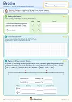 Vorschau - Arbeitsblätter - Brüche Mindmap + 4 Arbeitsblätter mit Lösungen + Lernvideo (QR) – erweitern, kürzen, vergleichen - Seite 3