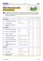 Vorschau - Arbeitsblätter - Märchen Laufzettel „Mein Lernweg“ | Stationenbetrieb mit Stundenplan | LRS-Fassung | Klasse 5–6 - Seite 1