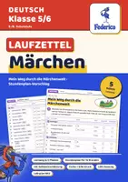 Vorschau - Arbeitsblätter - Märchen Laufzettel „Mein Lernweg“ | Stationenbetrieb mit Stundenplan | LRS-Fassung | Klasse 5–6 - Deckblatt