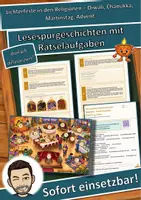 Vorschau - Mal- und Bastelvorlagen - Lichterfeste in den Religionen – Diwali, Chanukka, Martinstag, Advent – Lesespurgeschichte mit Rätselaufgaben (Klasse 6) - Deckblatt