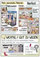 Vorschau - Mal- und Bastelvorlagen - Herbstferien Plaudertasche Grundschule / Sek1 - Erzählkreis Ferien - Seite 1
