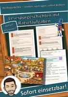 Vorschau - Mal- und Bastelvorlagen - Herbstgedichte – reimen, vortragen, selbst dichten – Lesespurgeschichte mit Rätselaufgaben (Klasse 3) - Deckblatt