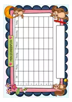 Vorschau - Anderer Materialtyp - Stundenplan Eichhörnchen / Eichhörnchenklasse - Seite 1