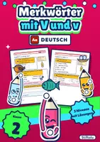 Vorschau - Arbeitsblätter - Merkwörter mit V und v Klasse 2 | Übungsheft Rechtschreibung f oder v | mit Lösungen - Deckblatt