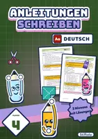 Vorschau - Arbeitsblätter - Vorgangsbeschreibung Klasse 4 | Übungsheft Anleitungen schreiben | mit Lösungen - Deckblatt
