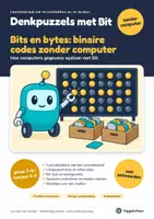 Voorbeeld - Bits en bytes: binaire codes zonder computer | Groep 7–8 | Met antwoorden - Voorblad