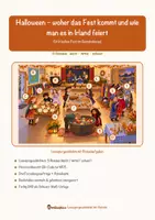Vorschau - Stationenlernen - Halloween – woher das Fest kommt und wie man es in Irland feiert – Lesespurgeschichte mit Rätselaufgaben (Klasse 3) - Seite 1