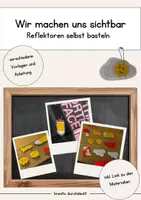 Vorschau - Arbeitsblätter - Reflektoren selbst basteln / Verkerserziehung / Sichtbar werden - Deckblatt