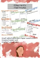 Vorschau - Anderer Materialtyp - Elterninformation I Erinnerung I Haftnotizen - Deckblatt