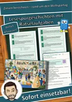 Vorschau - Arbeitsblätter - Zinsen berechnen – rund um den Weltspartag – Lesespurgeschichte mit Rätselaufgaben (Klasse 8) - Deckblatt