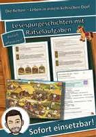 Vorschau - Mal- und Bastelvorlagen - Die Kelten – Leben in einem keltischen Dorf – Lesespurgeschichte mit Rätselaufgaben (Klasse 6) - Deckblatt