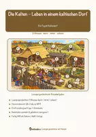 Vorschau - Mal- und Bastelvorlagen - Die Kelten – Leben in einem keltischen Dorf – Lesespurgeschichte mit Rätselaufgaben (Klasse 6) - Seite 1