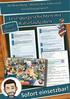 Vorschau - Arbeitsblätter - Die Bewerbung – Anschreiben, Lebenslauf, Vorstellungsgespräch – Lesespurgeschichte mit Rätselaufgaben (Klasse 9) - Deckblatt