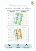 Vorschau - Arbeitsblätter - Plusrechnen bis 100 - Einer und Zehner - mit und ohne ZÜ - Seite 1