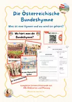 Vorschau - Stundenentwürfe - Österreichs Bundeshymne - Einführungsstunde Bildkarten & Arbeitsblättern - Deckblatt