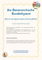 Vorschau - Stundenentwürfe - Österreichs Bundeshymne - Einführungsstunde Bildkarten & Arbeitsblättern - Seite 1