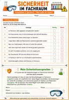 Vorschau - Arbeitsblätter - Fit für den Fachraum ! Unsere Sicherheitsregeln. Sicherheitsbelehrung Klasse 7/8 Chemie/ Biologie (Bio) 🥽🧪🥼🔬👩🔬👨🔬 - Seite 3