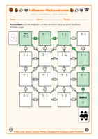Vorschau - Arbeitsblätter - Halloween Labyrinth: Brüche subtrahieren üben | 3 Niveaus - Seite 2