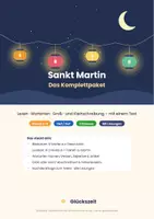 Vorschau - Unterrichtsreihen - Sankt Martin: Lesen, Wortarten, Groß/klein - Deckblatt