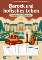 Vorschau - Arbeitsblätter - Barock und höfisches Leben, Arbeitsheft, Klasse 8 - Deckblatt