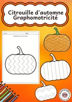 Aperçu - Feuilles d'exercices - Graphisme d'automne – citrouilles et tracés à repasser pour Halloween - Page de couverture