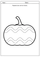 Aperçu - Feuilles d'exercices - Graphisme d'automne – citrouilles et tracés à repasser pour Halloween - Page 3